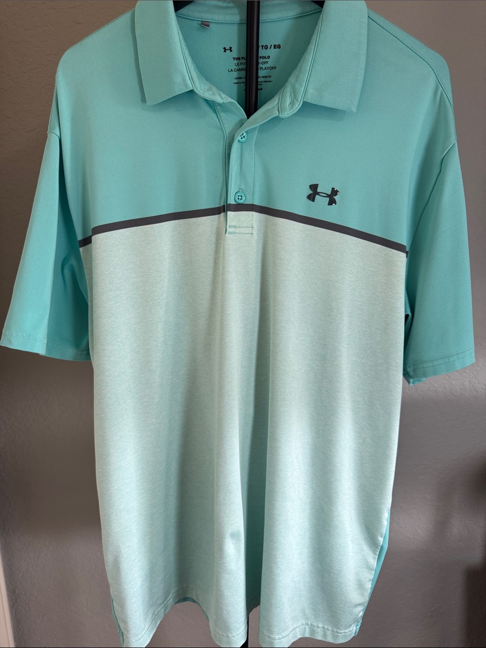 Under Armour Men’s Mint Two-Tone Performance Polo